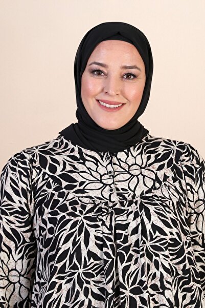 Ferace Plus Size Leaf Patterned Long Women's Summer Dress