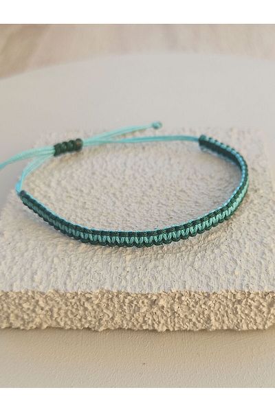TREND Unisex Drawstring Bracelet - Three Colors (Green-Turquoise), Sports and Gift Application