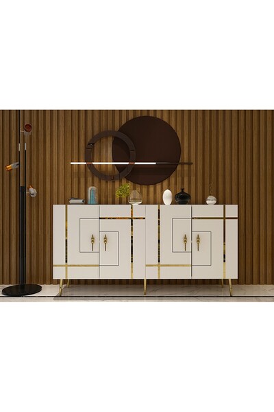 cantek dizayn LİNECT (KB150) KONSOL BEYAZ-ALTIN