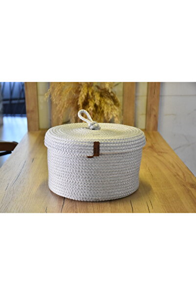 fa collection desing Jute Wicker Basket with Lid, Hand Woven, Multi-Purpose Basket, Bathroom and Kitchen Organizer