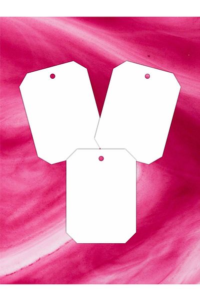 Grdall 25 Pieces - White Perforated Card - Product Card - Unprinted Card