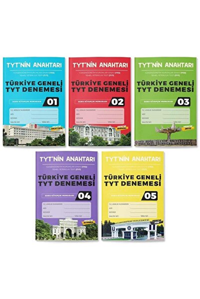 Anahtar Kitap Yks Tyt Nin Anahtarı Türkiye Geneli 5 Li Deneme Seti