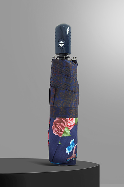 Nilu Moda 8 TELLİ ÇİÇEK  DESENLİ FULL OTOMATİK ŞEMSİYE