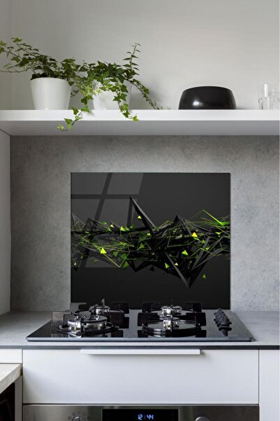 Saban واقي موقد زجاجي منقوش رقمي مقاس 60 × 70 سم