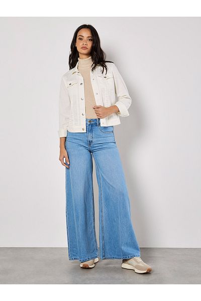 Apricot Leichte Denim-Jacke
