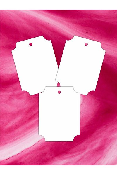 Grdall 25 Pieces - White Perforated Card - Product Card - Unprinted Card