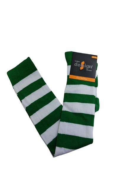 Design Socks Безшевни чорапи до коляното с кръгъл шарен дизайн