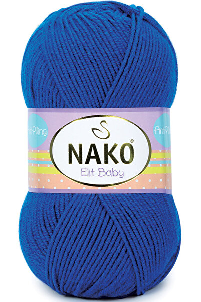 NAKO Elit Baby Tüylenmeyen Bebek Yünü 10346 Royal Mavi