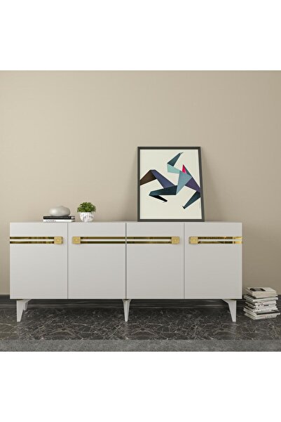 DEMONTE DECOR HAYATDD (KB150) KONSOL BEYAZ-ALTIN