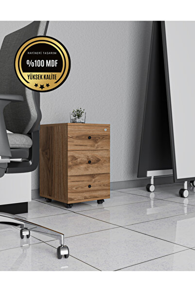 rafineritasarım Keson Ofis Mobilyası Çekmeceli Kilitli Mdf