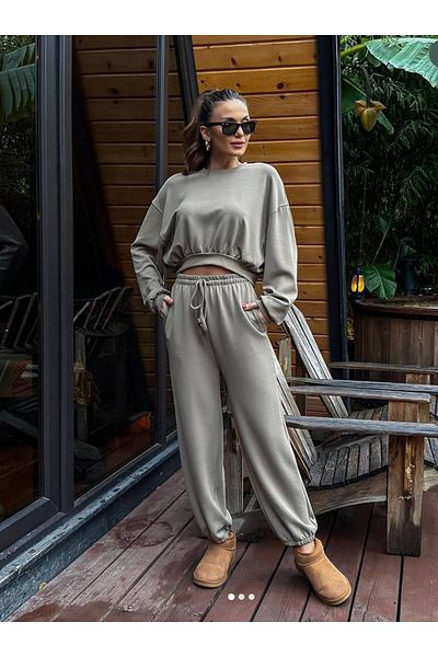 Perry Σετ αθλητικής φόρμας Light Mink Sweat