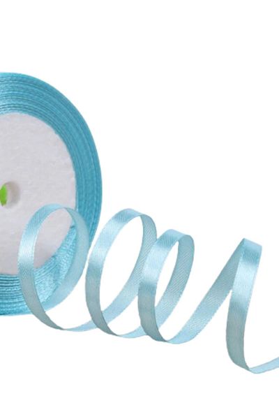 P Parla Mint Satin Ribbon - 3 cm, 10 Meters
