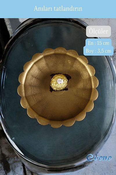 Evene Gold Antique Sugar Bowl - Dragee and Presentation Plate Model 8