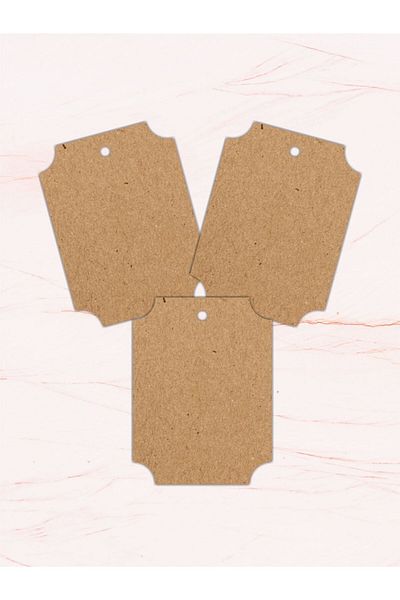 Grdall 25 Pieces - Kraft Perforated Card - Product Card - Unprinted Card - Kraft Card