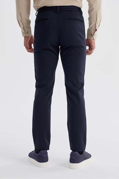 Jakamen Παντελόνι Jogger με ελαστική μέση με πλαϊνή τσέπη Navy Blue Comfort Fit