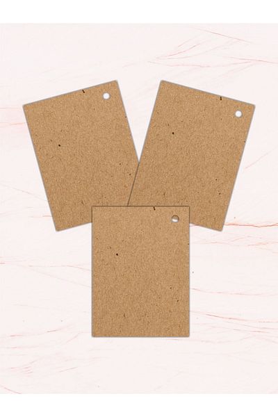 Grdall 25 Pieces - Kraft Perforated Card - Product Card - Unprinted Card - Kraft Card