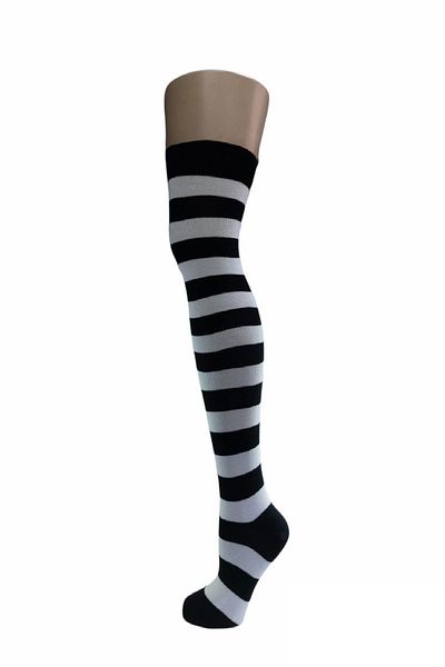 Design Socks Безшевни чорапи до коляното с кръгъл шарен дизайн