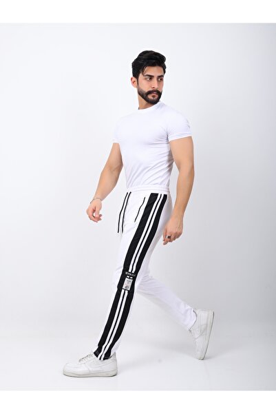 MERTEX Erkek Eşofman altı Yan Şeritli Fleto cepli Dalgıç kumaş