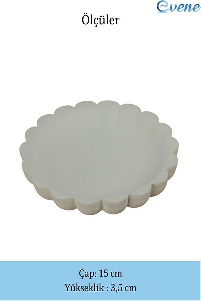 Evene Sugar Bowl White Color Presentation Cup Dragee Decorative Plate Flower Model