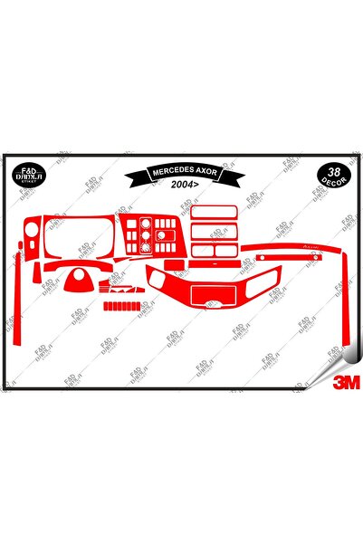 FD Damla Etiket لسيارة Mercedes Axor 2004 Torpedo Console Trim طقم طلاء الماه...