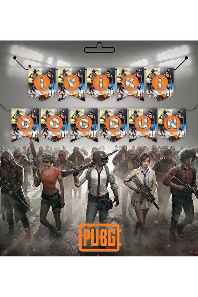 turkuaz parti PUBG BORN WRITTEN BANNER