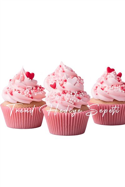 Trend Hediye Sepeti 200 Pieces Pink Muffin Cake and Cupcake Paper - 40X30 mm Brownies Mold