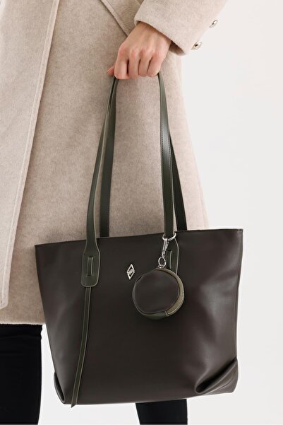 Aron Atelier Veronika Khaki Soft Leather Women's Shoulder Bag