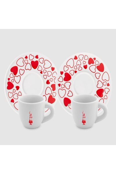Bialetti Set of 2 Espresso Heart Cups