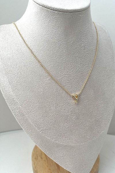 Modex Gold Color Three-Dimensional Letter Y Necklace (45+5cm)