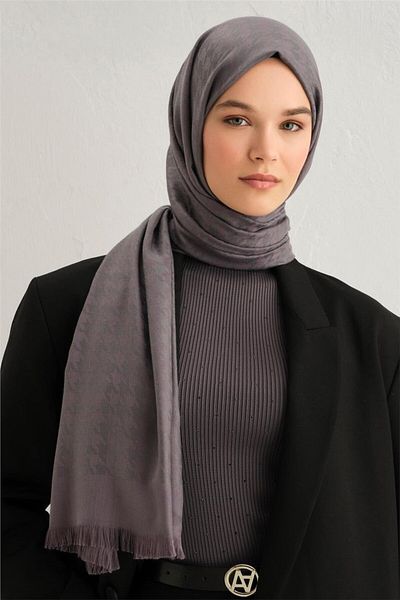 Armine Σάλι Viscon με σχέδιο Houndstooth 11