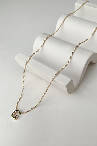 Modex Gold Color Three-Dimensional Letter g Necklace (45+5cm)
