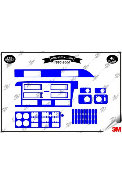 FD Damla Etiket لسيارة Mercedes Actros 1996-2000 Torpedo Console Trim الصدر ا...