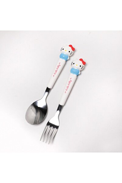 Genel Markalar Sanrio Hello Kitty 2li Çatal Kaşık Takımı