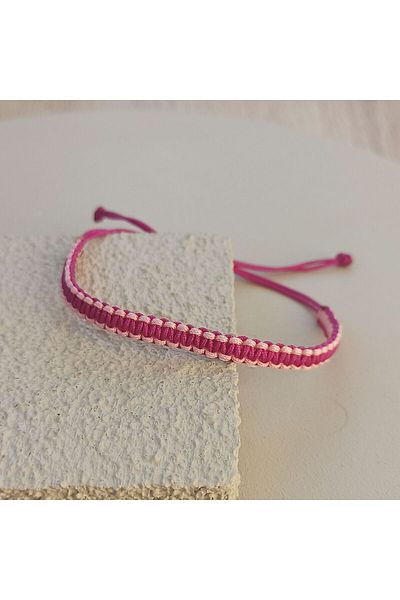 TREND Double Color 5-Piece Macrame Bracelet Set - Handmade, Adjustable, Unisex, Gift Bracelet