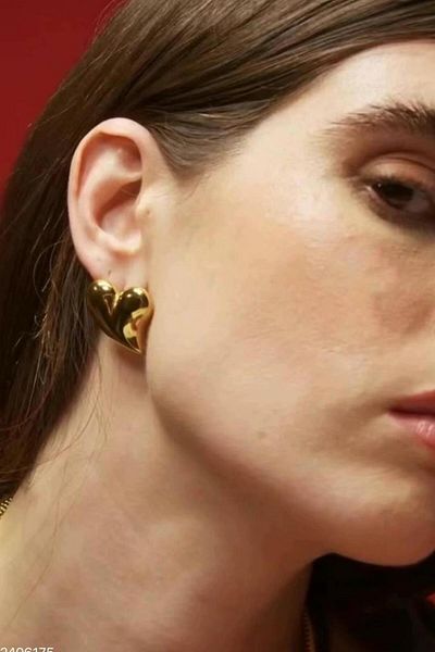 By Zeyna Aksesuar Special Design Women's Heart Earrings - Zyn18