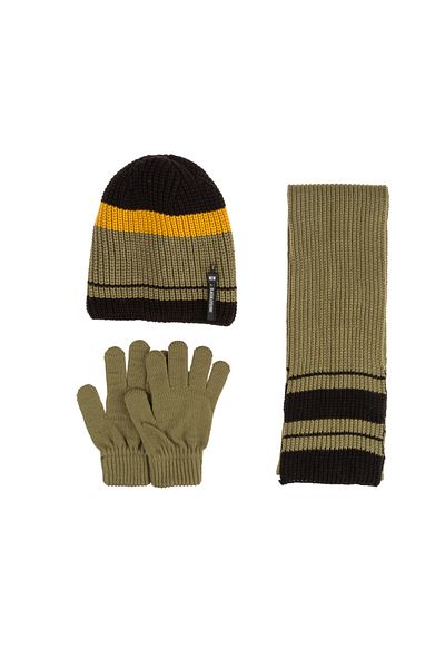 Kitti 9-15 Years Old Boy Scarf Beret Glove 3 Piece Set