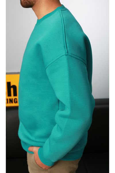 AMAZING CRASH Φούτερ Unisex Basic Crew Neck Oversize με λάδι