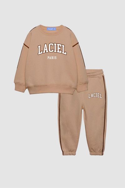 Magu Unisex Παιδικό σύνθημα με μοτίβο βαμβακερό φούτερ αθλητική φόρμα κολάν κάτω-κορυφή