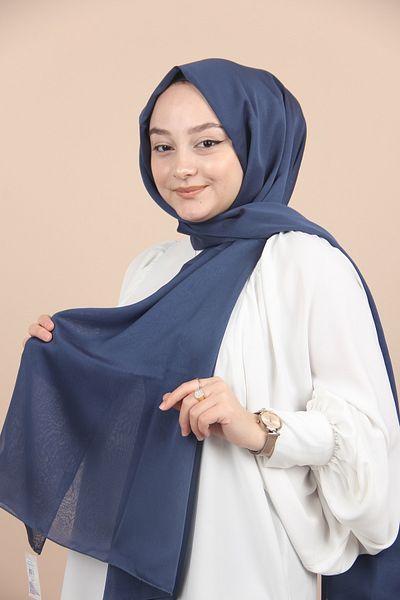 Sima Culoare denim-229 Şal din şifon cu Sima Janjan
