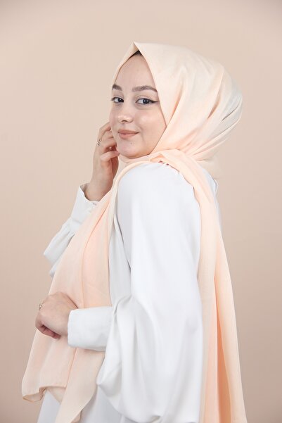 Sima Live Salmon-126 Chiffon Shawl with Sima Janjan