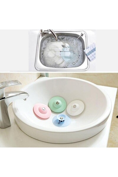 Go İthalat Silikon Malzeme Banyo Mutfak Gider Evye Lavabo İçine Çöp Tıpası Kaydırmaz Süzgeç