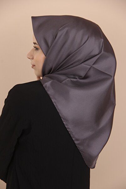 Levidor Antrasit Levidor Düz Twill İpek Eşarp