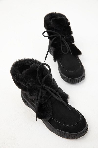 SOHO 20084 Model Suede Μαύρες γυναικείες μπότες και μποτάκια