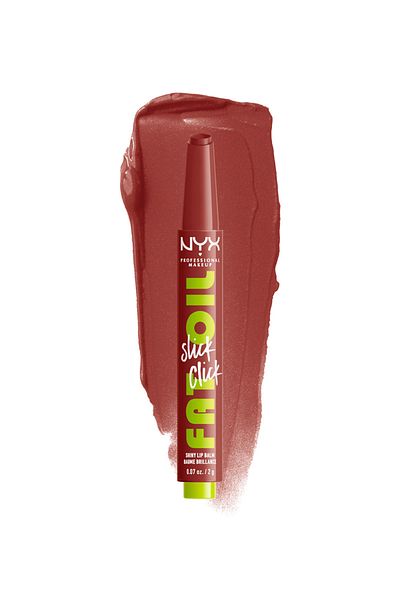 NYX Professional Makeup Nude Tone Fat Oil Slick Click Brightening Moisturizing Lip Balm - 04 Going Viral