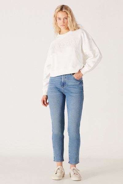 WRANGLER High Waist Skinny Leg Stretchy Blue Women's Mom Jean Denim Jeans