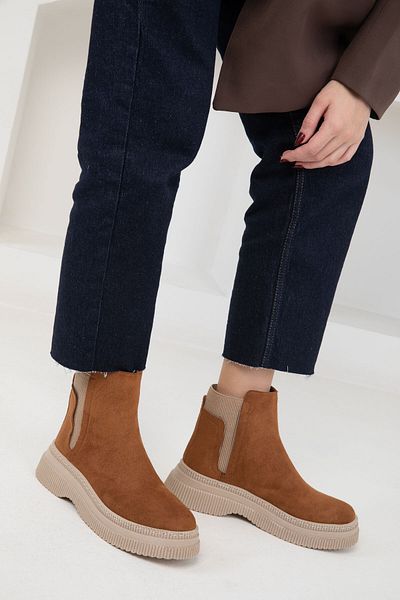 SOHO Dámské semišové boty Tan Suede – model 2011