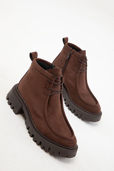SOHO Hnědé semišové dámské boty - 19656 Model Bootie