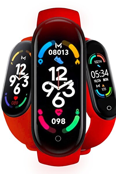 MATEO KIRMIZI M7 Akıllı Bileklik | iOS & Android Uyumlu | 2024 Versiyon