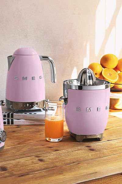 SMEG 50S Style Retro Pink Citrus Juicer - Cjf11Pkeu