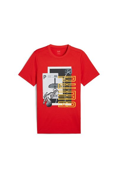 Puma Ανδρικό μπλουζάκι casual - Winnning Shot Tee 1, κόκκινο, 68231101
